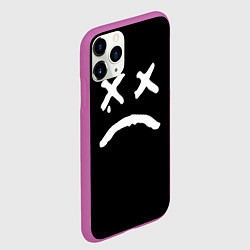 Чехол iPhone 11 Pro матовый Lil Peep: RIP Smile, цвет: 3D-фиолетовый — фото 2