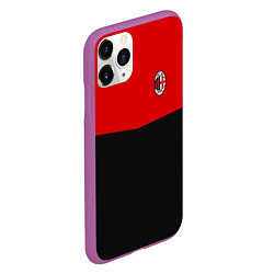 Чехол iPhone 11 Pro матовый АC Milan: R&B Sport, цвет: 3D-фиолетовый — фото 2