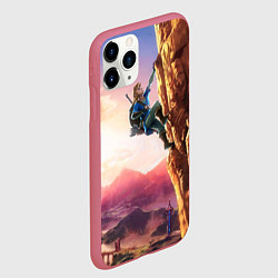 Чехол iPhone 11 Pro матовый Zelda Rock, цвет: 3D-малиновый — фото 2