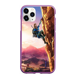 Чехол iPhone 11 Pro матовый Zelda Rock, цвет: 3D-фиолетовый