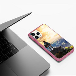 Чехол iPhone 11 Pro матовый Knight Link, цвет: 3D-малиновый — фото 2