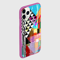Чехол iPhone 11 Pro матовый RGB Geometry, цвет: 3D-фиолетовый — фото 2