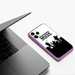 Чехол iPhone 11 Pro матовый Muse B&W, цвет: 3D-фиолетовый — фото 2
