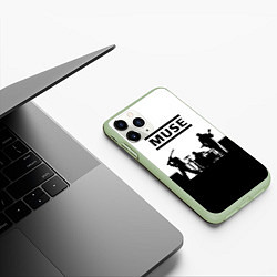 Чехол iPhone 11 Pro матовый Muse B&W, цвет: 3D-салатовый — фото 2