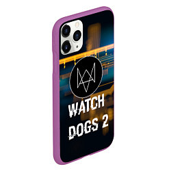 Чехол iPhone 11 Pro матовый Watch Dogs 2: Tech Scheme, цвет: 3D-фиолетовый — фото 2