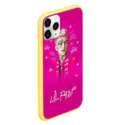 Чехол iPhone 11 Pro матовый Lil Peep: Pink Light, цвет: 3D-желтый — фото 2