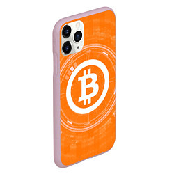 Чехол iPhone 11 Pro матовый Bitcoin Tech, цвет: 3D-розовый — фото 2