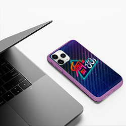 Чехол iPhone 11 Pro матовый Stay in the 80s, цвет: 3D-фиолетовый — фото 2