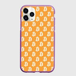 Чехол iPhone 11 Pro матовый BTC Pattern, цвет: 3D-фиолетовый