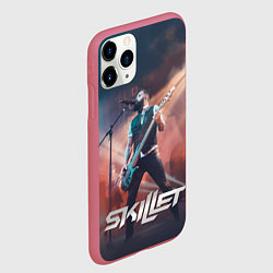 Чехол iPhone 11 Pro матовый Skillet: John Cooper, цвет: 3D-малиновый — фото 2