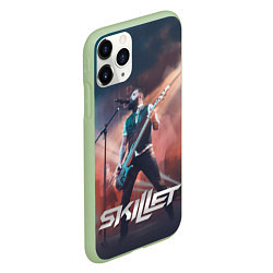 Чехол iPhone 11 Pro матовый Skillet: John Cooper, цвет: 3D-салатовый — фото 2