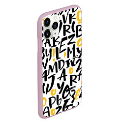 Чехол iPhone 11 Pro матовый Letters bombing, цвет: 3D-розовый — фото 2