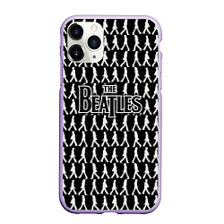 Чехол iPhone 11 Pro матовый The Beatles, цвет: 3D-светло-сиреневый