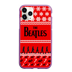 Чехол iPhone 11 Pro матовый The Beatles: New Year, цвет: 3D-фиолетовый