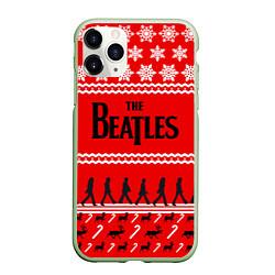 Чехол iPhone 11 Pro матовый The Beatles: New Year, цвет: 3D-салатовый