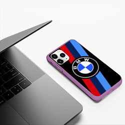 Чехол iPhone 11 Pro матовый BMW 2021 M SPORT БМВ М СПОРТ, цвет: 3D-фиолетовый — фото 2