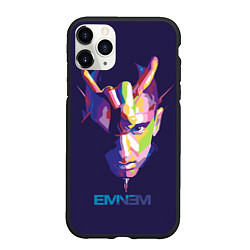 Чехол iPhone 11 Pro матовый Eminem V&C, цвет: 3D-черный
