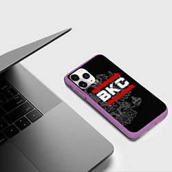 Чехол iPhone 11 Pro матовый ВКС: герб РФ, цвет: 3D-фиолетовый — фото 2