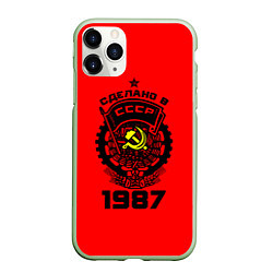 Чехол iPhone 11 Pro матовый Сделано в СССР 1987, цвет: 3D-салатовый