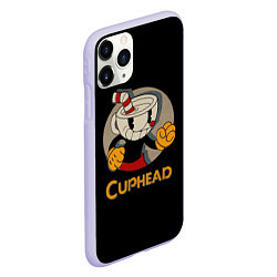 Чехол iPhone 11 Pro матовый Cuphead: Mugman, цвет: 3D-светло-сиреневый — фото 2