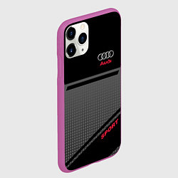 Чехол iPhone 11 Pro матовый Audi: Crey & Black, цвет: 3D-фиолетовый — фото 2
