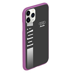 Чехол iPhone 11 Pro матовый Audi: Grey Sport, цвет: 3D-фиолетовый — фото 2