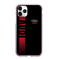Чехол iPhone 11 Pro матовый Audi: Black Sport, цвет: 3D-розовый