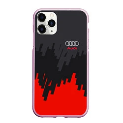 Чехол iPhone 11 Pro матовый Audi: Tricolor, цвет: 3D-розовый