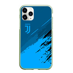 Чехол iPhone 11 Pro матовый FC Juventus: Blue Original, цвет: 3D-салатовый