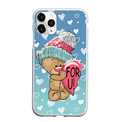 Чехол iPhone 11 Pro матовый Bear for U, цвет: 3D-белый