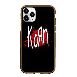 Чехол iPhone 11 Pro матовый Korn: Blood, цвет: 3D-коричневый