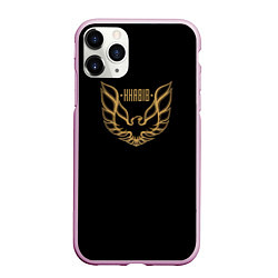 Чехол iPhone 11 Pro матовый Khabib: Gold Eagle, цвет: 3D-розовый