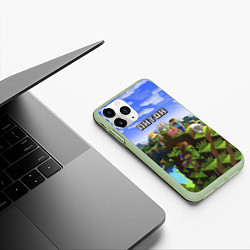 Чехол iPhone 11 Pro матовый Майнкрафт: Антон, цвет: 3D-салатовый — фото 2