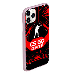 Чехол iPhone 11 Pro матовый CS:GO - Сергей, цвет: 3D-розовый — фото 2