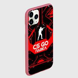 Чехол iPhone 11 Pro матовый CS:GO - Павел, цвет: 3D-малиновый — фото 2