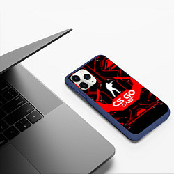 Чехол iPhone 11 Pro матовый CS:GO - Олег, цвет: 3D-тёмно-синий — фото 2