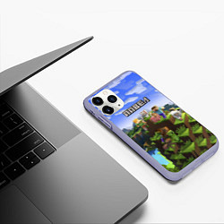 Чехол iPhone 11 Pro матовый Майнкрафт: Павел, цвет: 3D-светло-сиреневый — фото 2
