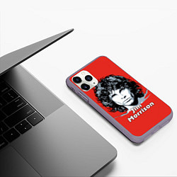 Чехол iPhone 11 Pro матовый Jim Morrison, цвет: 3D-серый — фото 2