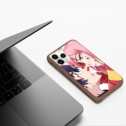 Чехол iPhone 11 Pro матовый Darling in the FranXX, цвет: 3D-коричневый — фото 2