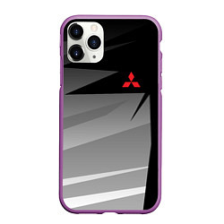 Чехол iPhone 11 Pro матовый MITSUBISHI SPORT, цвет: 3D-фиолетовый