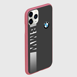 Чехол iPhone 11 Pro матовый BMW SPORT, цвет: 3D-малиновый — фото 2