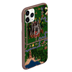 Чехол iPhone 11 Pro матовый Heroes III: Map, цвет: 3D-коричневый — фото 2