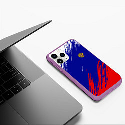 Чехол iPhone 11 Pro матовый RUSSIA SPORT, цвет: 3D-фиолетовый — фото 2