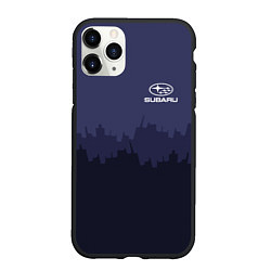 Чехол iPhone 11 Pro матовый Subaru: Night City, цвет: 3D-черный