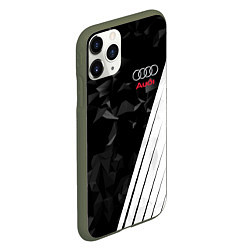 Чехол iPhone 11 Pro матовый Audi: Black Poly, цвет: 3D-темно-зеленый — фото 2