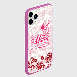Чехол iPhone 11 Pro матовый Womens Day!, цвет: 3D-фиолетовый — фото 2