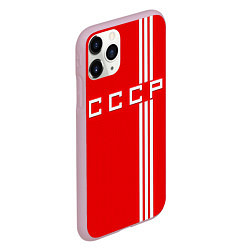 Чехол iPhone 11 Pro матовый Cборная СССР, цвет: 3D-розовый — фото 2