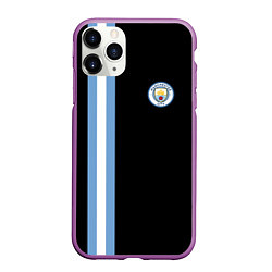 Чехол iPhone 11 Pro матовый Манчестер Сити, цвет: 3D-фиолетовый