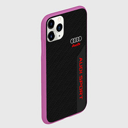 Чехол iPhone 11 Pro матовый Audi: Sport Line, цвет: 3D-фиолетовый — фото 2