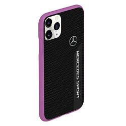 Чехол iPhone 11 Pro матовый Mercedes AMG: Sport Line, цвет: 3D-фиолетовый — фото 2